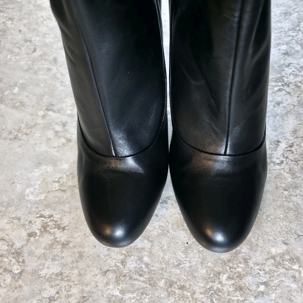 Coach Bethie Ankle Bootie Stiletto Zip Size 10 B Smooth Nappa Black Leather - Picture 5 of 11
